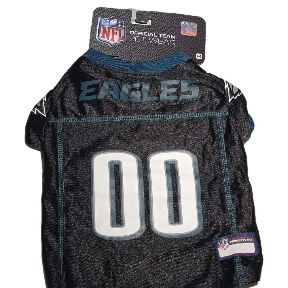 NWT Pets First NFL Philly Eagles Color Rush Dog Jersey, Size MEDIUM 14-18